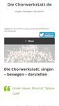 Mobile Screenshot of die-chorwerkstatt.de